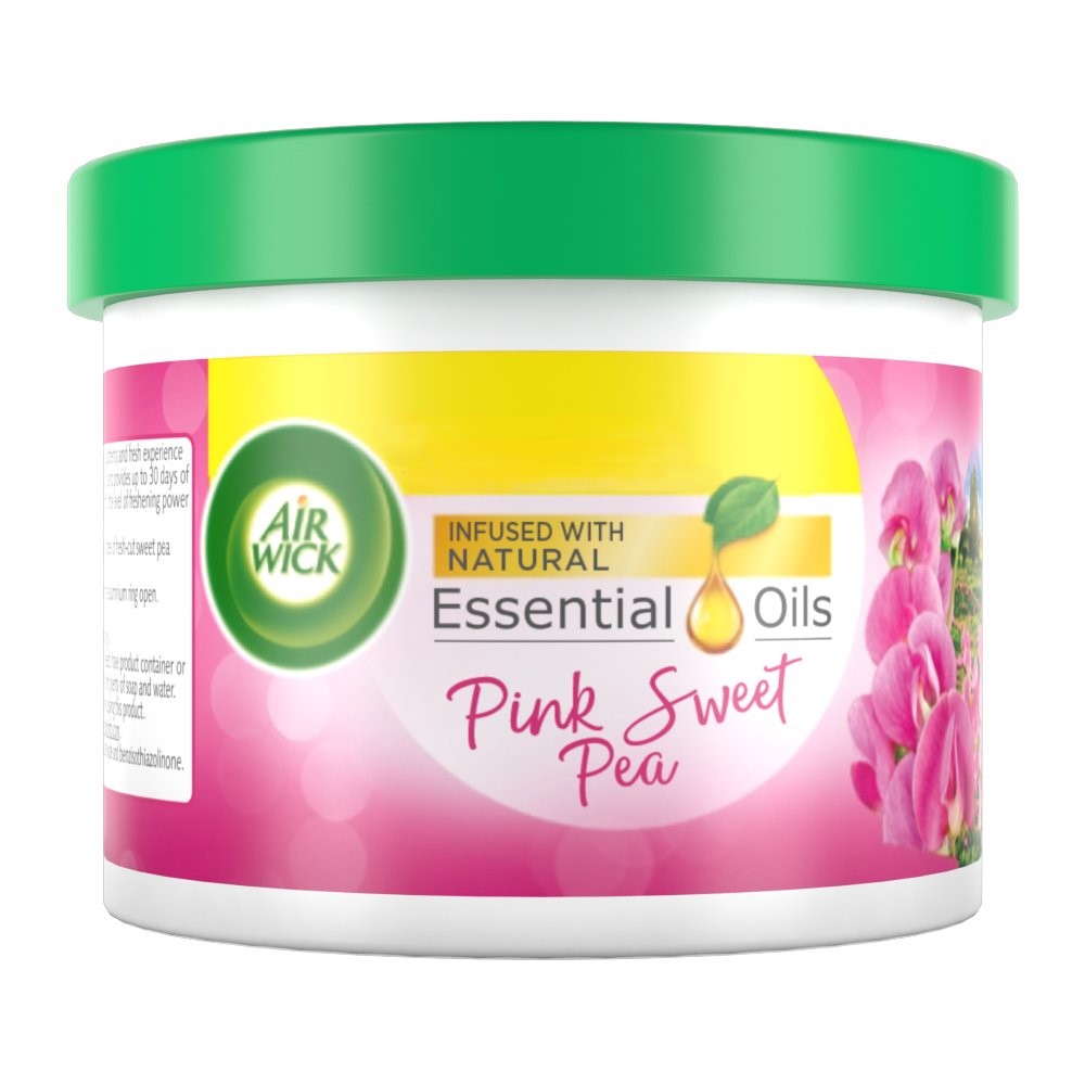 Air Wick Pink Sweet Pea Gel Tin 70g Lasts for up to 30 days