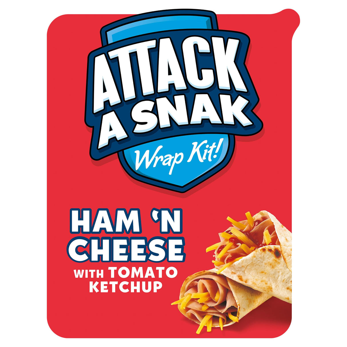 Attack a Snak Ham 'n Cheese Wrap Kit with Tomato Ketchup 86g PM £1.50