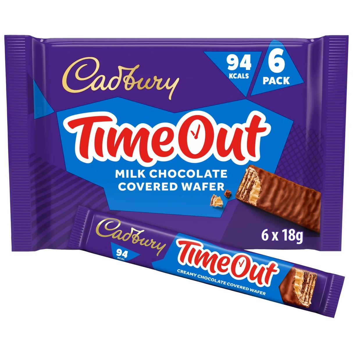 Cadbury Timeout 6-pack £1.35 PMP Milk Chocolate Biscuit Bars Multipack (6 x 18g bars) 108 g