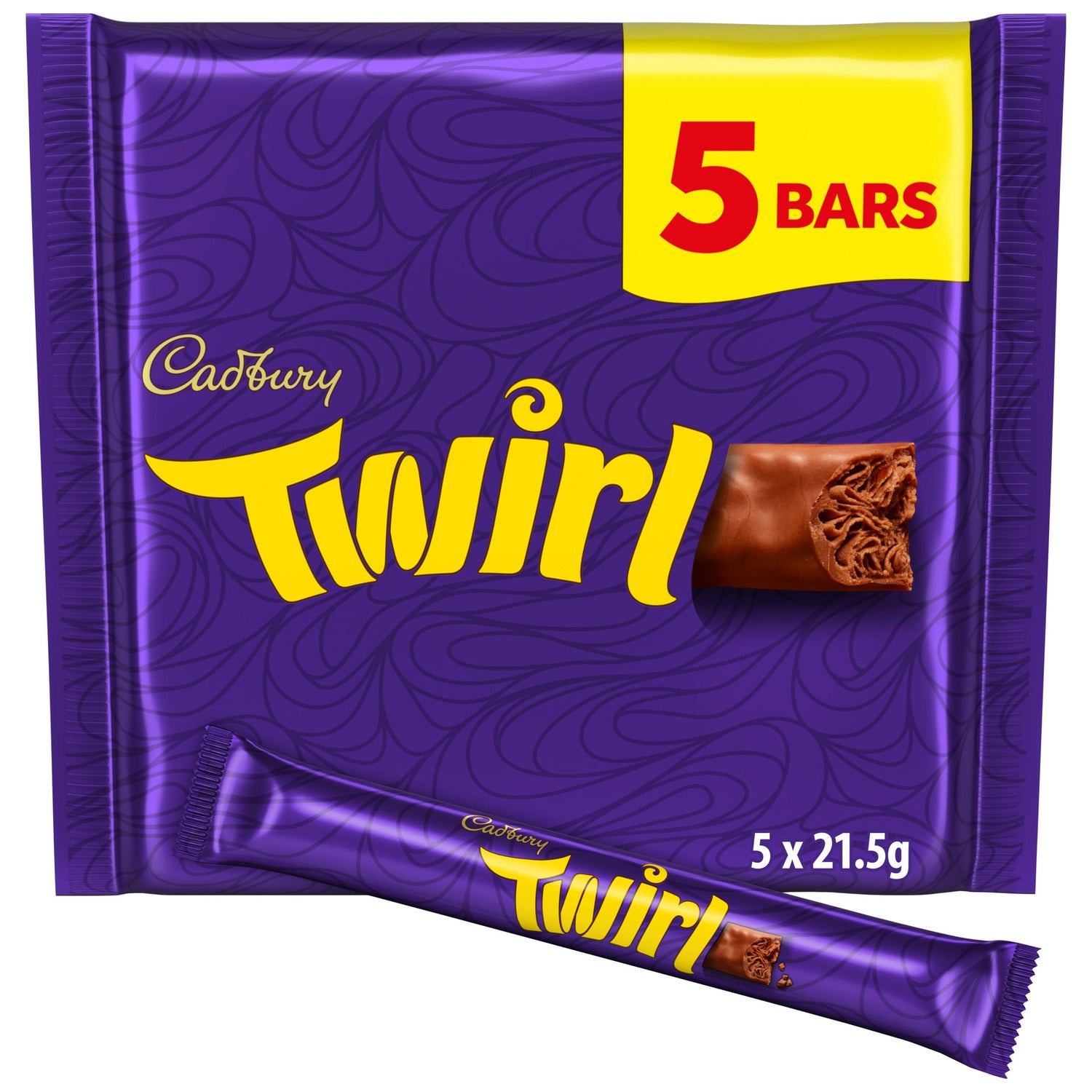Cadbury Twirl Chocolate Bar 5 Pack Multipack £1.89 PMP 107.5g