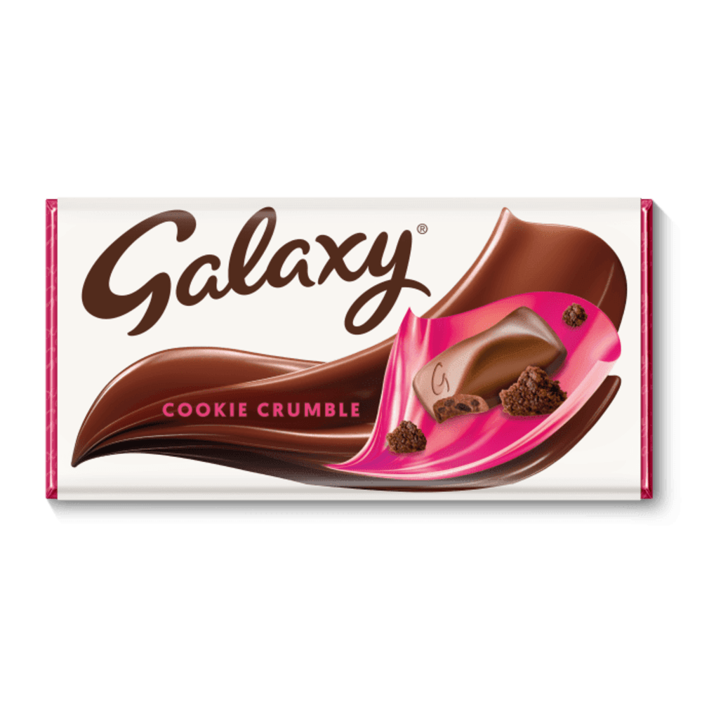 Galaxy Cookie Crumble & Milk Chocolate Block Bar £1.50 PMP 114g
