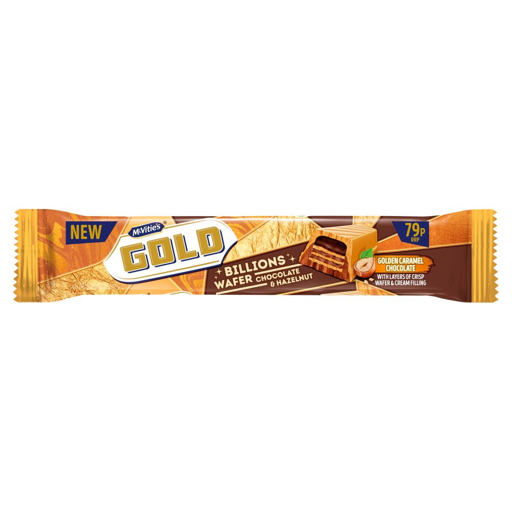McVitie's Gold Billions Wafer Chocolate & Hazelnut 39g RRP 79p