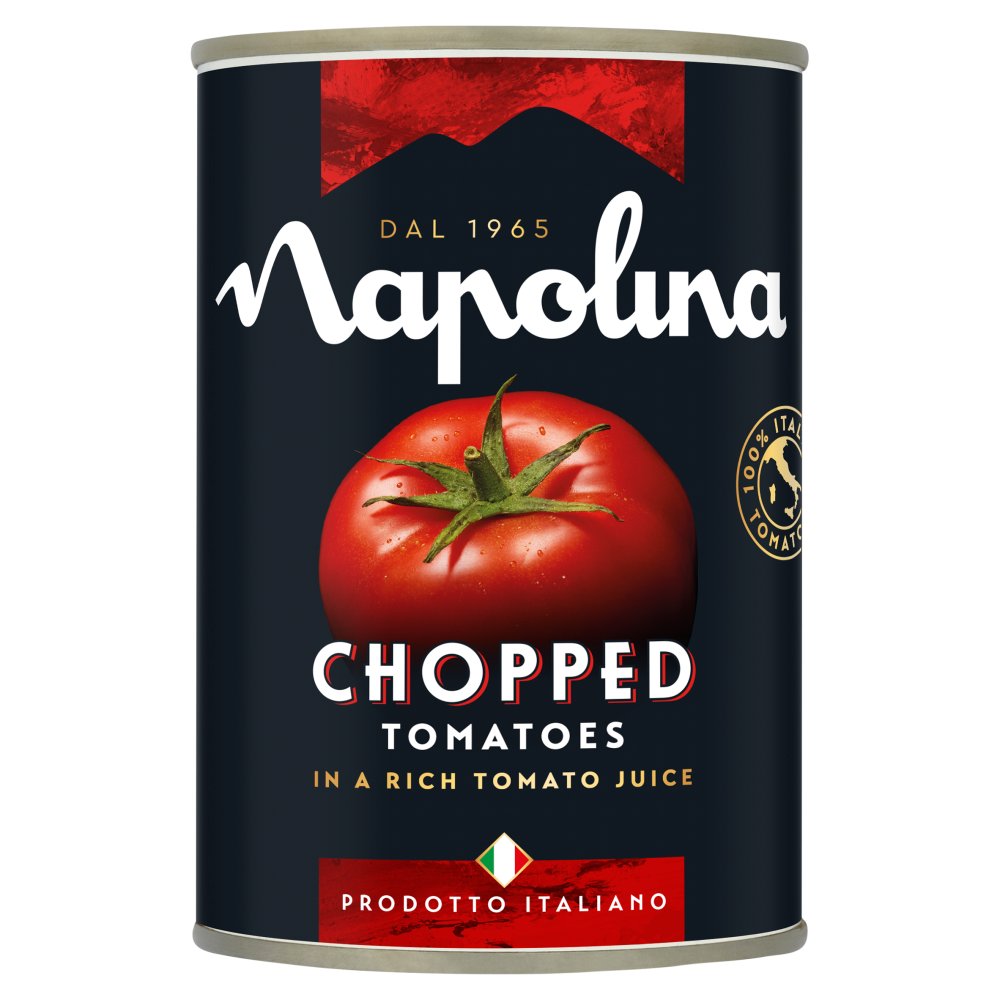 Napolina Chopped Tomatoes in a Rich Tomato Juice Pm £1.20 400g