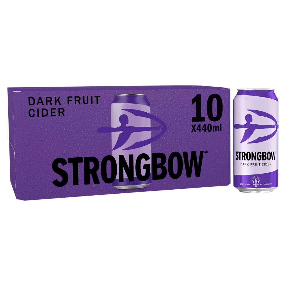 Strongbow Dark Fruit Cider 10 Pack Can 4.5% Abv 440ml