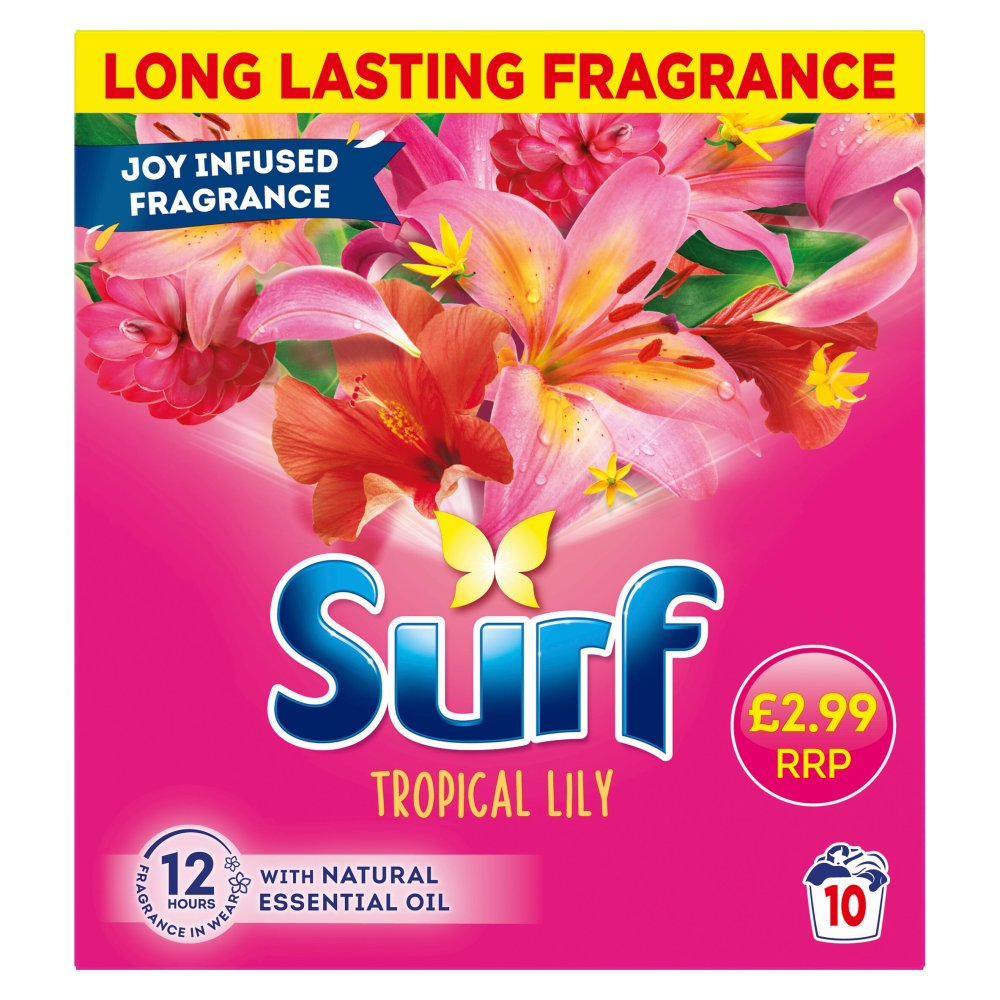 Surf Washing Powder Tropical Lily 10 washes 500 g PM £2.99