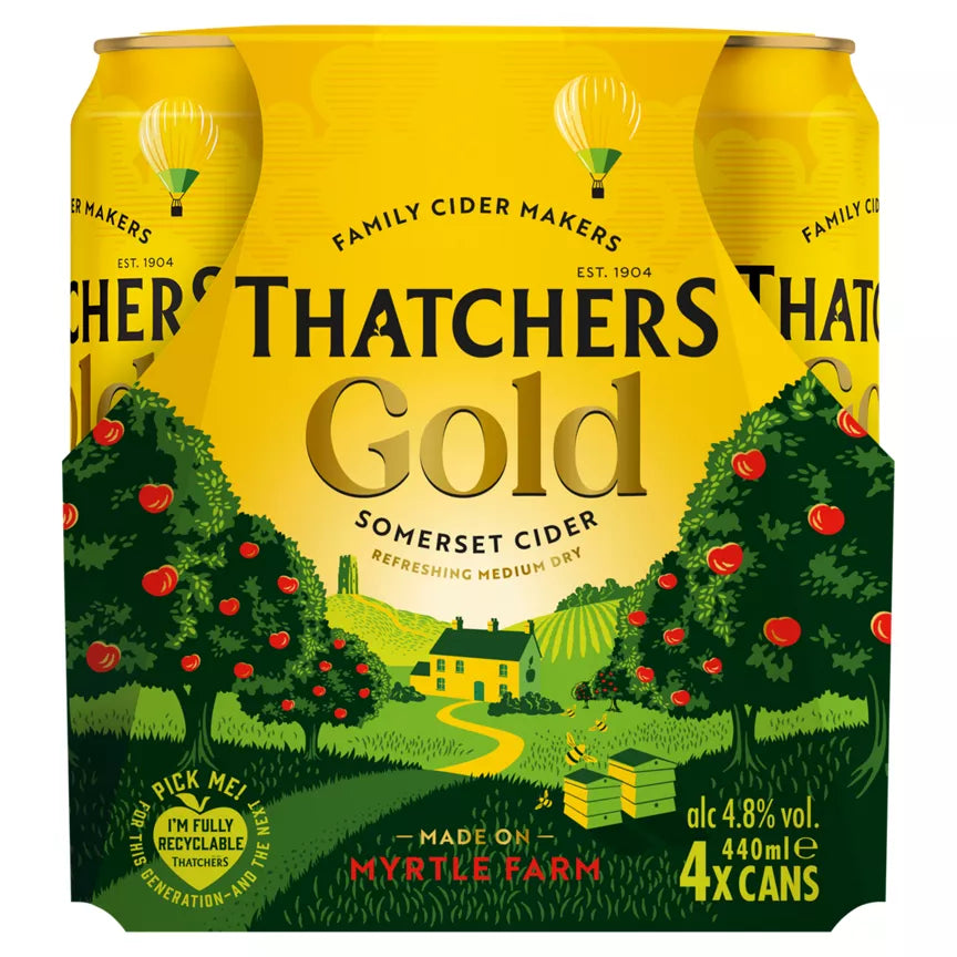 Thatchers Gold Cider Cans 4x440ml