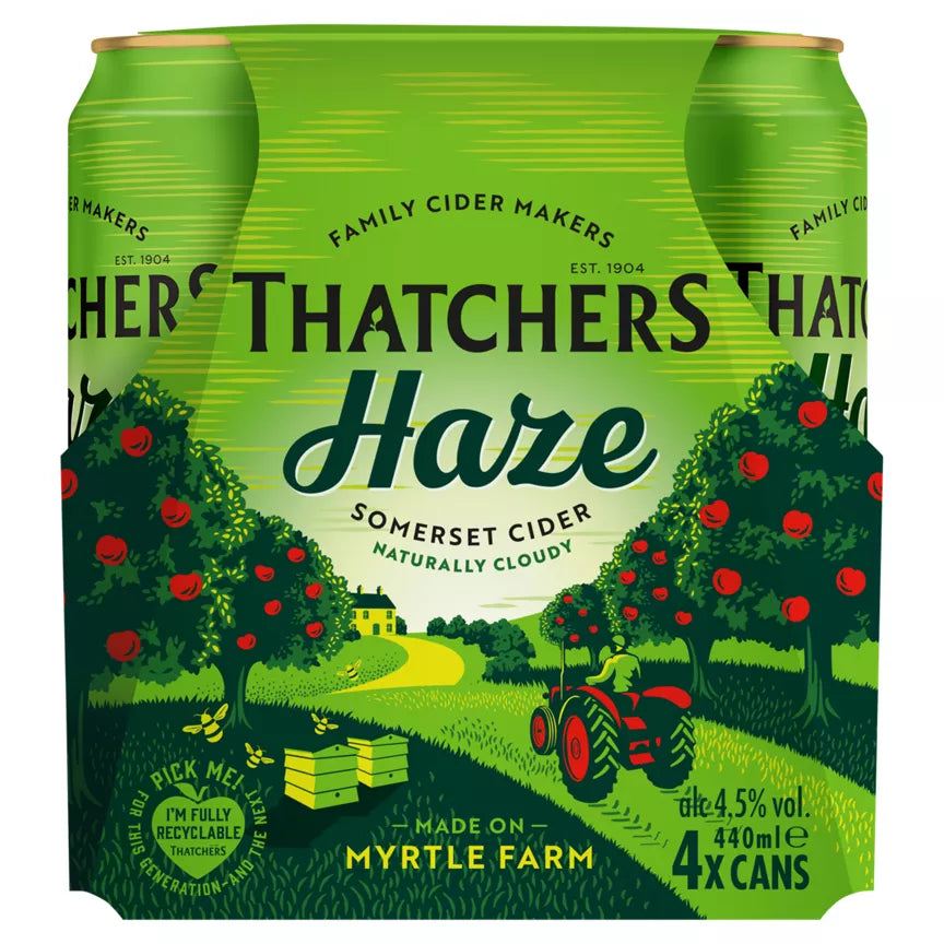Thatchers Haze Cider 4 Pack Can Pm £5.99 440ml