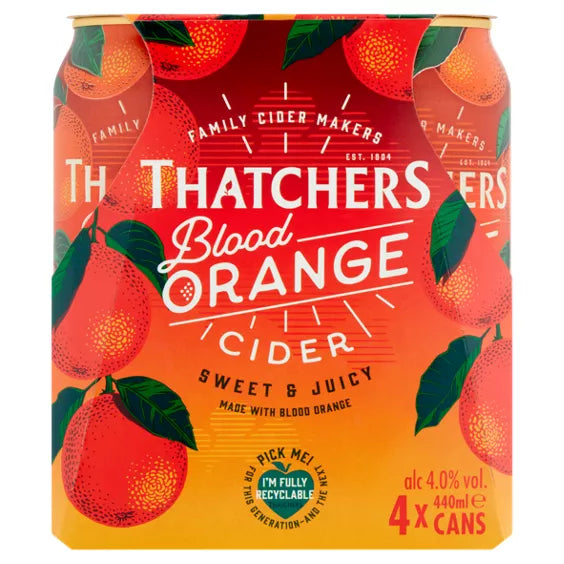 Thatchers Blood Orange Cider 4 Pack Can Pm £6.79 440ml