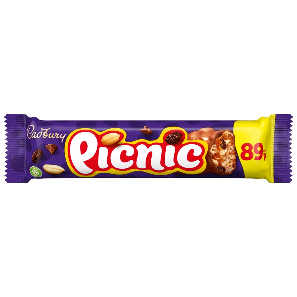 Cadbury Picnic Chocolate Bar 89p Pm 48.4g