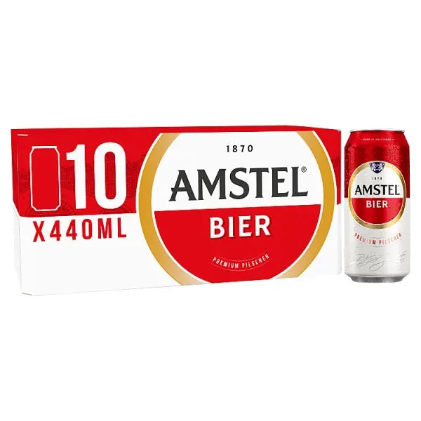 Amstel 10 Pack Can 3.4% Abv 440ml