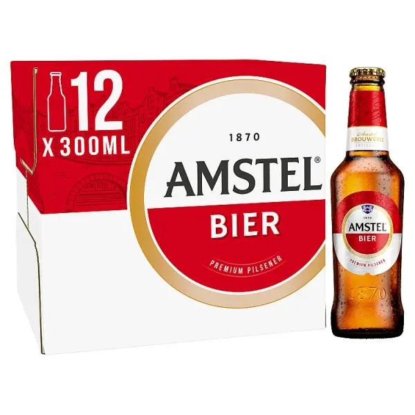 Amstel 12 Pack Bottle 3.4% Abv 300ml