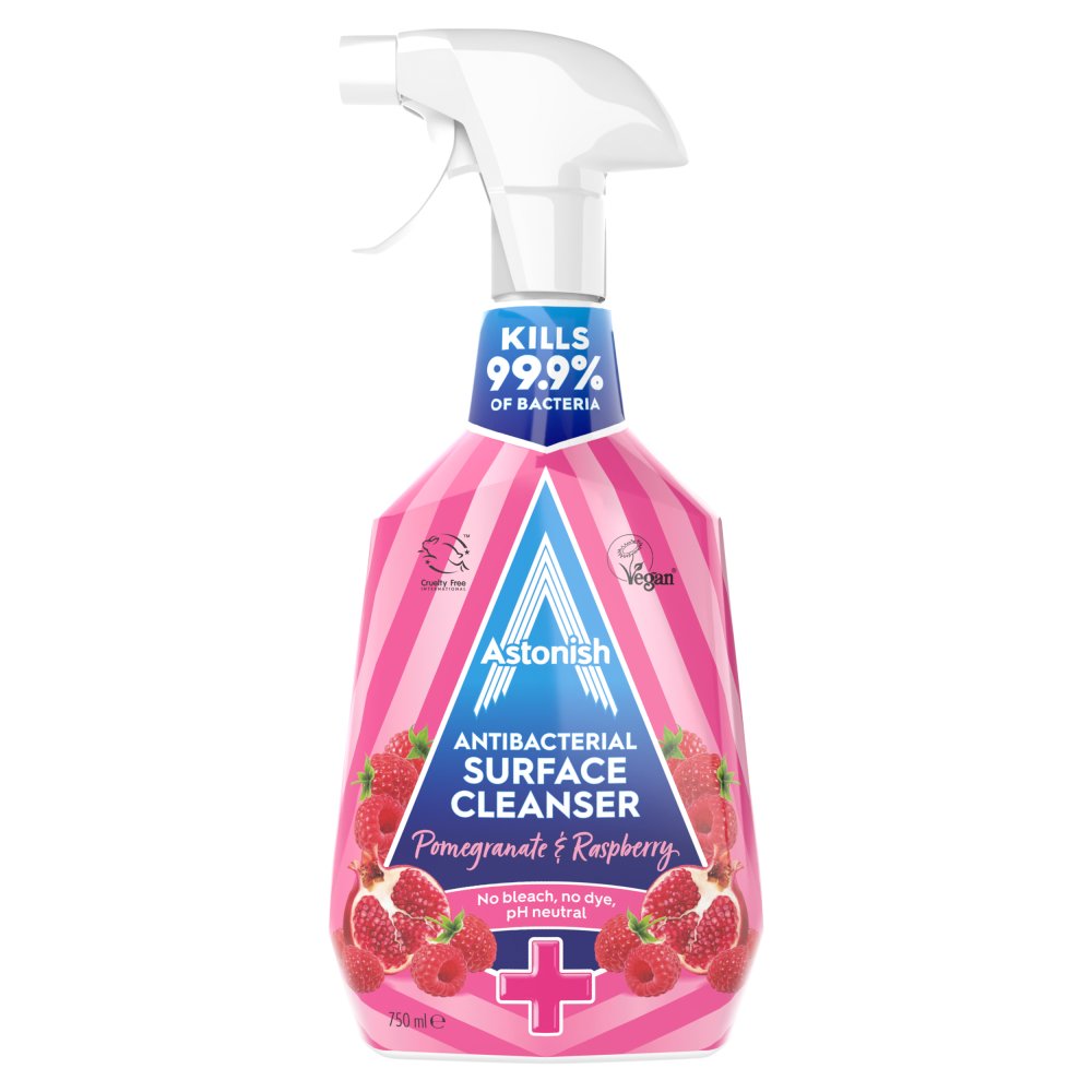 Astonish Pomegranate & Raspberry Antibacterial Surface Cleanser 750ml Pm £1.49