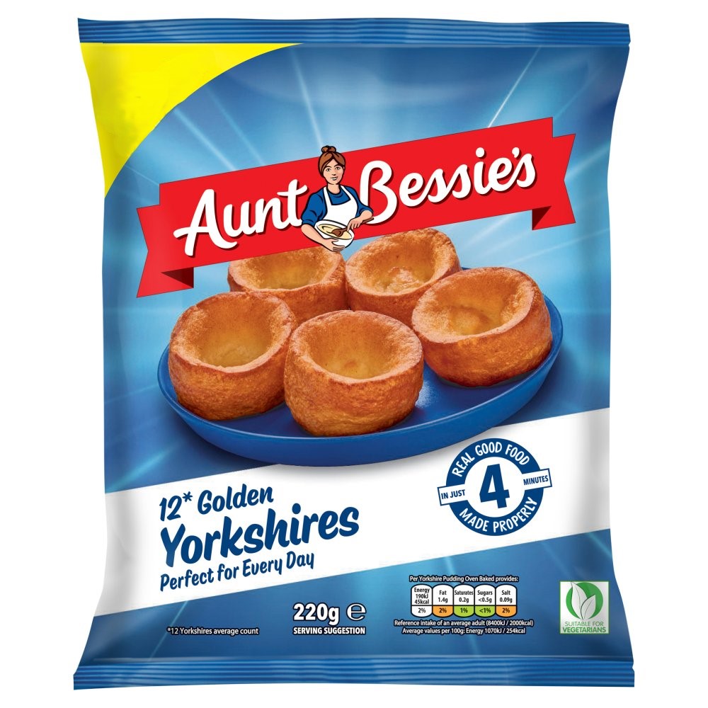 Aunt Bessie's 12 Golden Yorkshires 220g PM £1.99