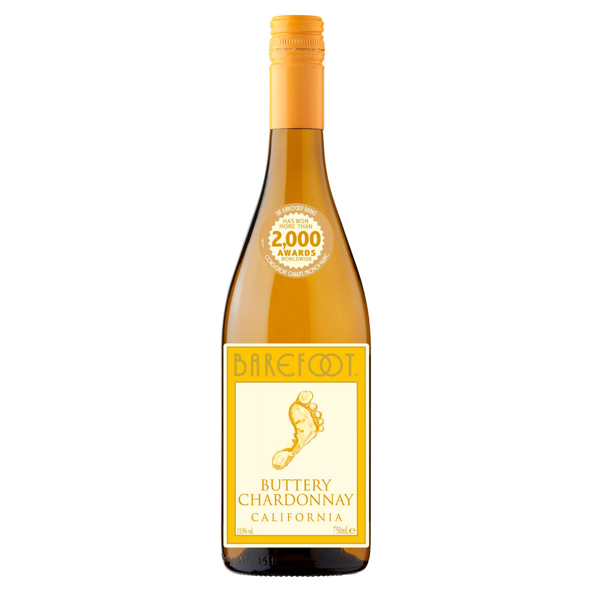 Barefoot Buttery Chardonnay White Wine 750ml