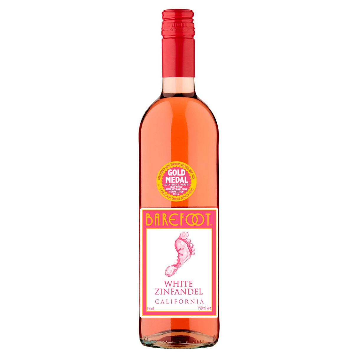 Barefoot White Zinfandel Rose Wine 750ml