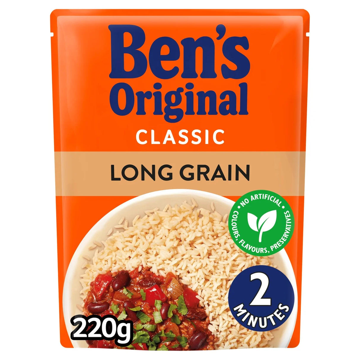 Bens Original Long Grain Rice Rth 220g