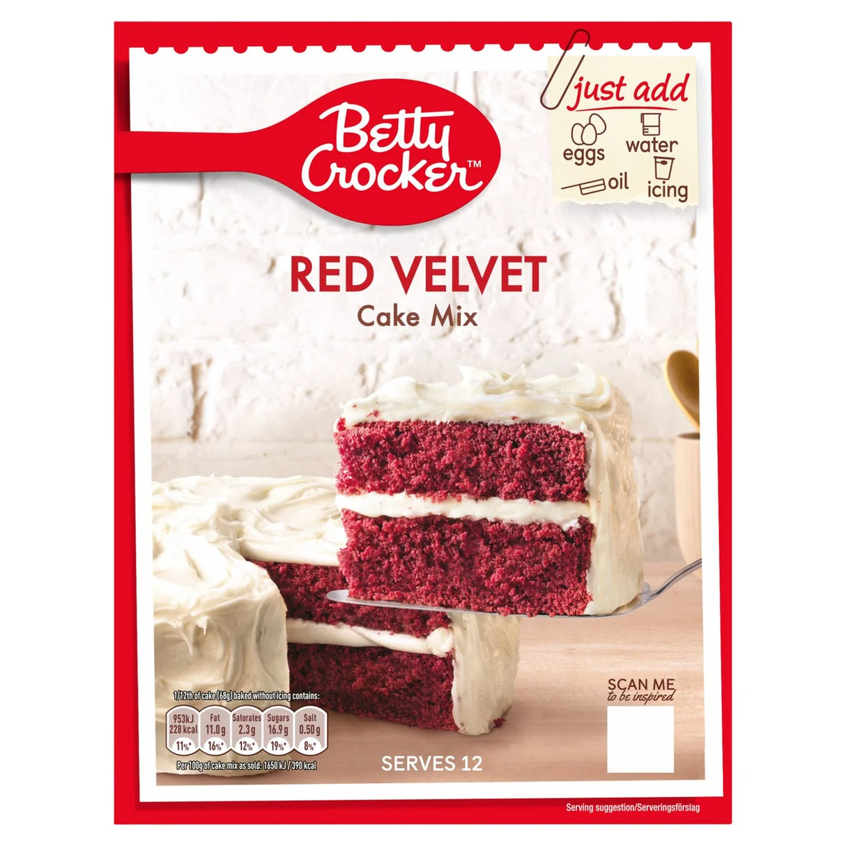 Betty Crocker Red Velvet Cake Mix Pm2.99 425g