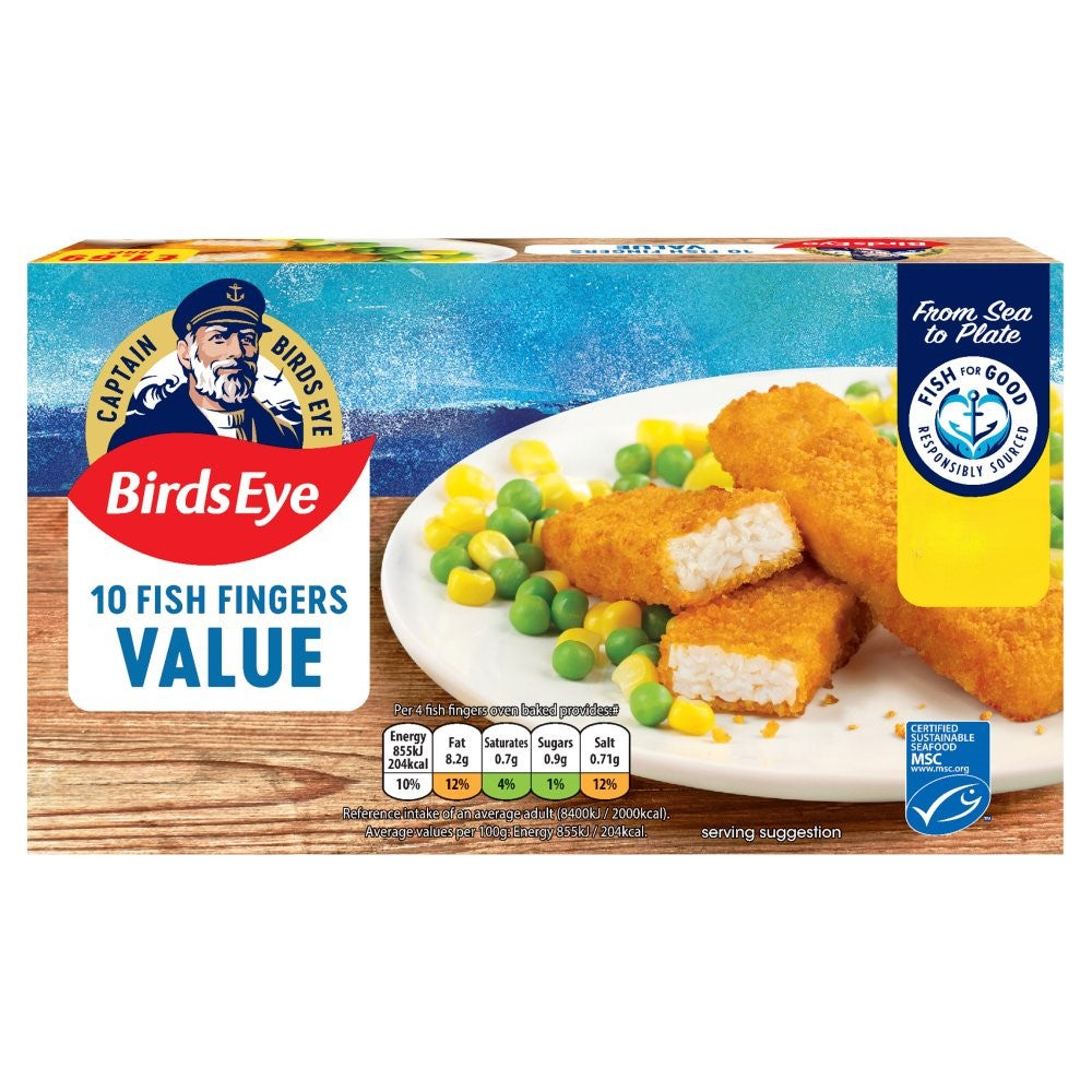 Birds Eye 10 Value Fish Fingers 250g PM £2.00