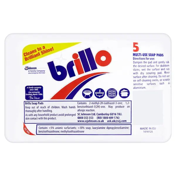 Brillo Soap Pads Punnet 5's 5's