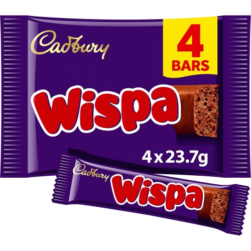 Cadbury Wispa Bar 4 Pk Multipack £1.99 Pm 94.8g