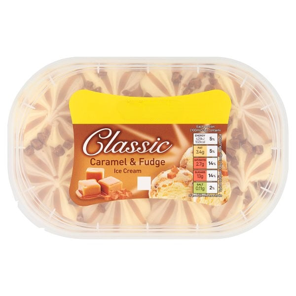 Classic Caramel & Fudge Ice Cream 900ml PM £2.99