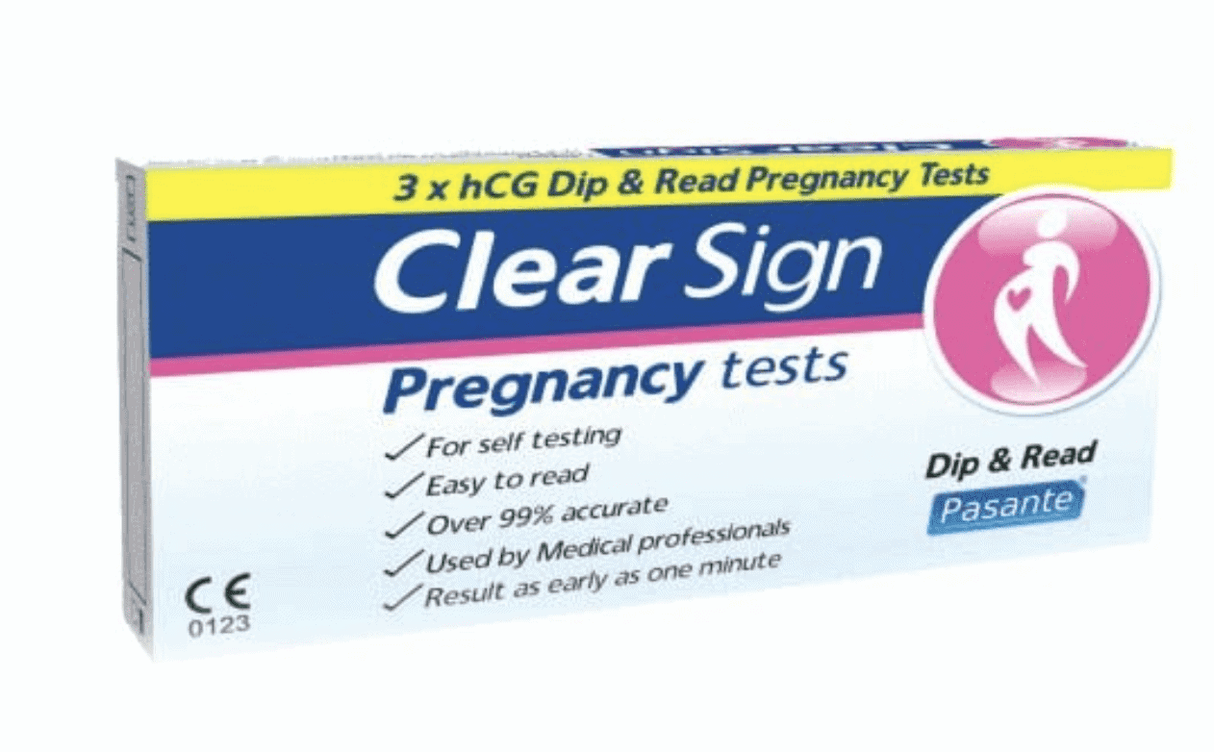 Clear Sign Pregnancy Test Dip & Read Triple Pack 3pk
