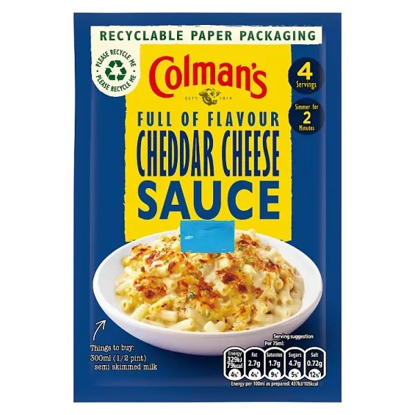 Colman's Sauce Mix Cheddar Cheese 40 g PM £1.09