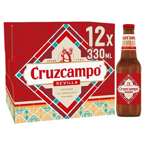 Cruzcampo 12 Pack Bottle 4.4% Abv 330ml
