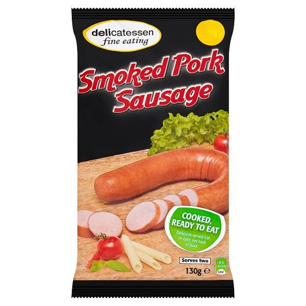 Delicatessen Smoked Pork Sausage 130g PM £1.00