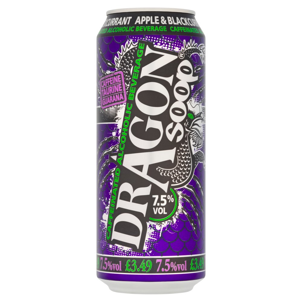 Dragon Soop Apple & Blackcurrant Can 7.5% Pm £3.49 500ml
