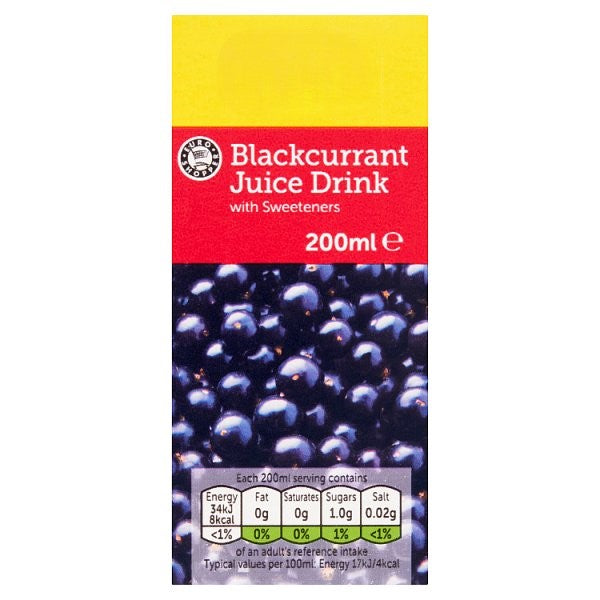 Euro Shopper Blackcurrant Juice Drink 200ml