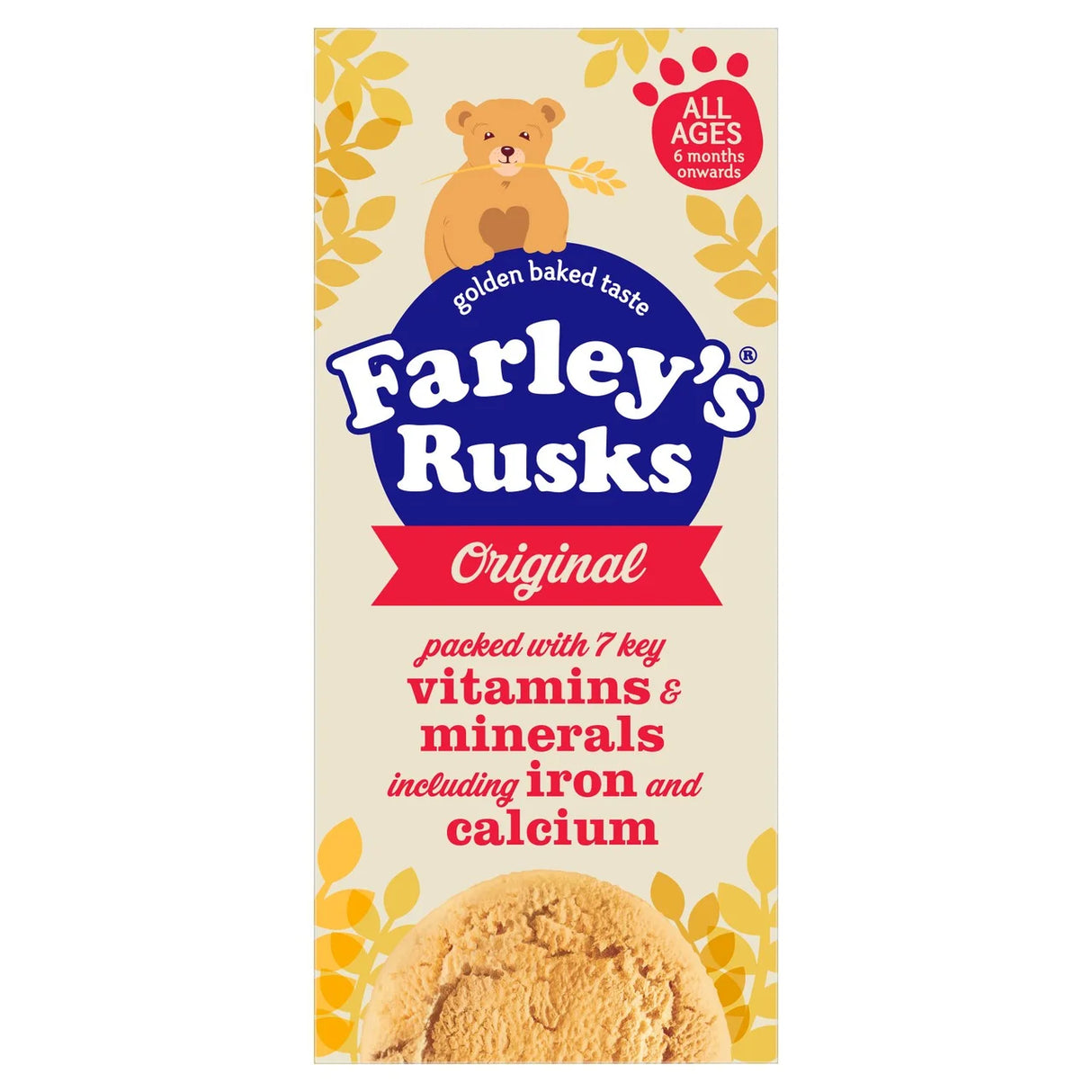 Farley's Rusks Original Baby Food Snacks 6+ Months 150g