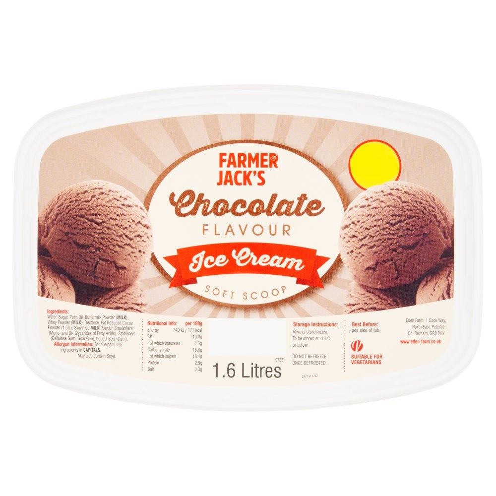 Farmer Jack's Chocolate Flavour Ice Cream 1.6 Litres
