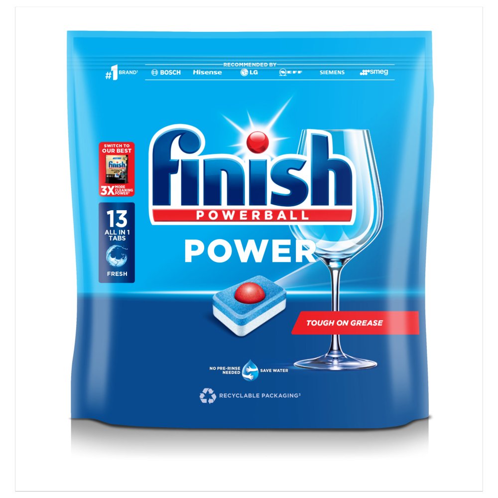 Finish Power All In One Regular Dishwasher Tablets - 13 Tabs PM £3.49