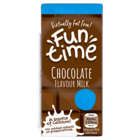 Fun Time Chocolate Flavour Milk 200ml PM 39p 3 For £1.00