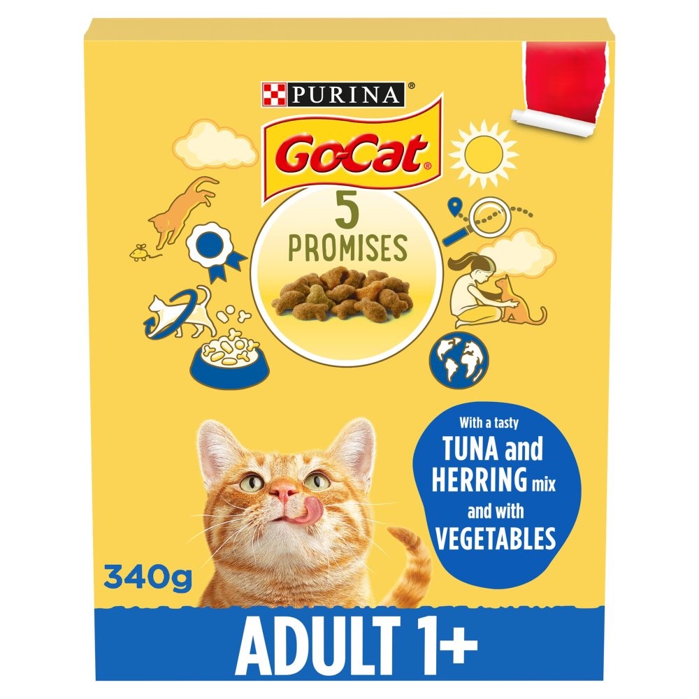 Go Cat Tuna Herring & Veg Pm £1.75 340g