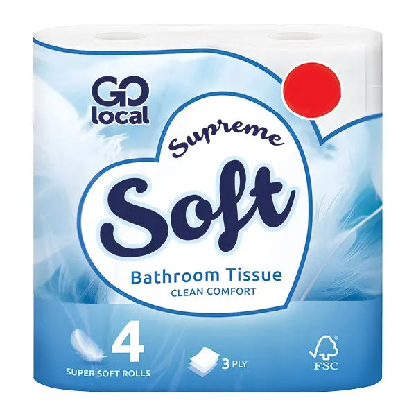 Go Local Supreme Soft 3ply Toilet Tissue Pm £1.99 4 Roll
