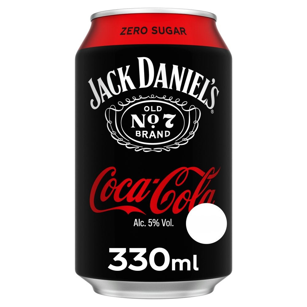 Jack Daniels & Coca Cola Zero Sugar Pm £2.39 330ml