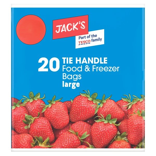 Jack's 20 Tie Handle Food & Freezer Bags Large PM £1.59