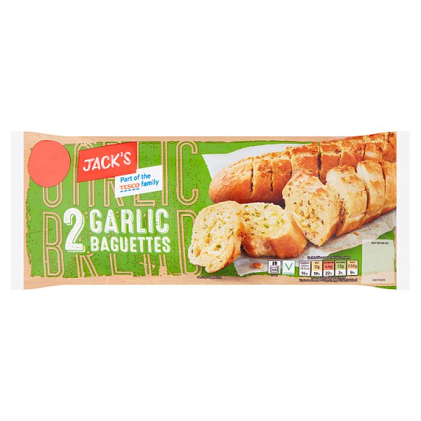Jack's 2 Garlic Baguettes 338g PM £1.39