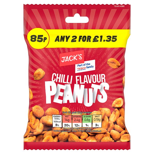 Jack's Chilli Flavour Peanuts 55g
