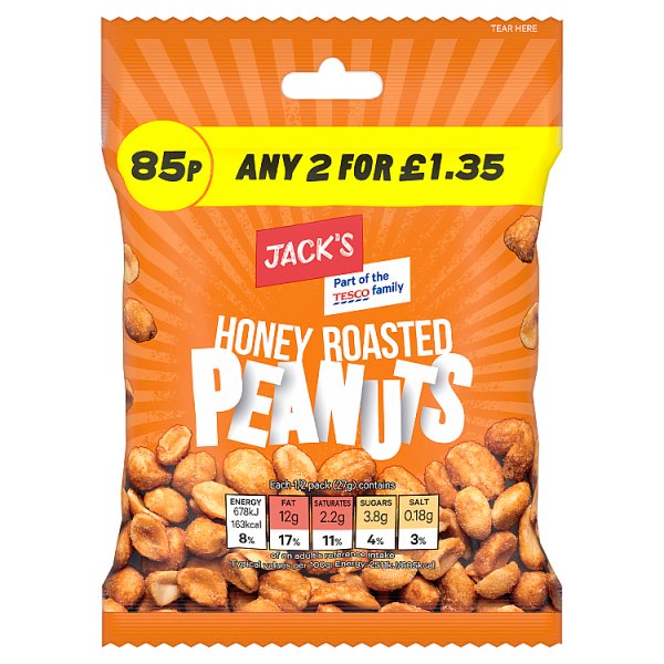 Jack's Honey Roasted Peanuts 55g