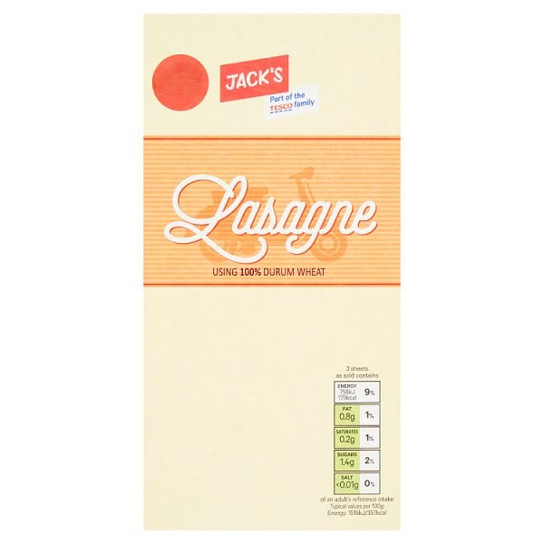Jack's Lasagne 250g PM £1.19