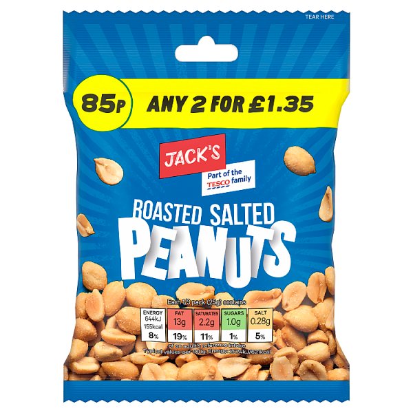 Jack's Roasted Salted Peanuts 75g