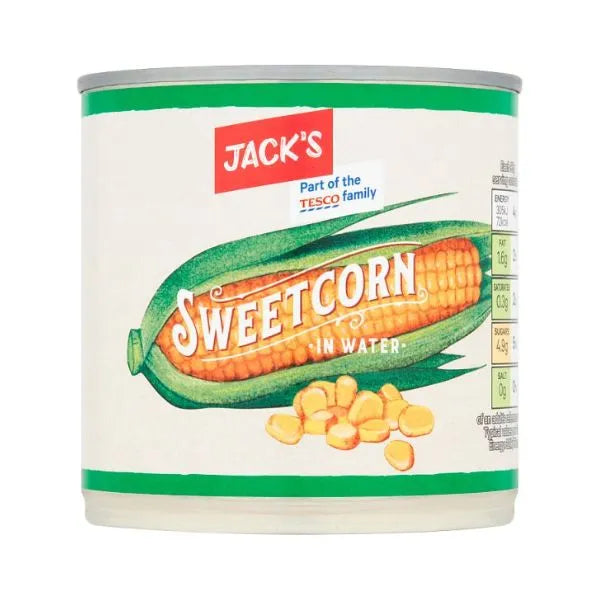 Jack's Sweetcorn in Water 340g PM £1.09