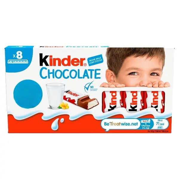 Kinder Small Chocolate Bars Multipack 8 x 12.5g PMP