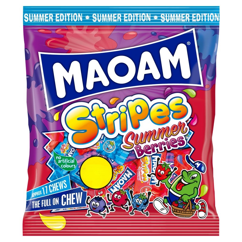 Maoam Stripes Summer Berries Pm £1.25 140g
