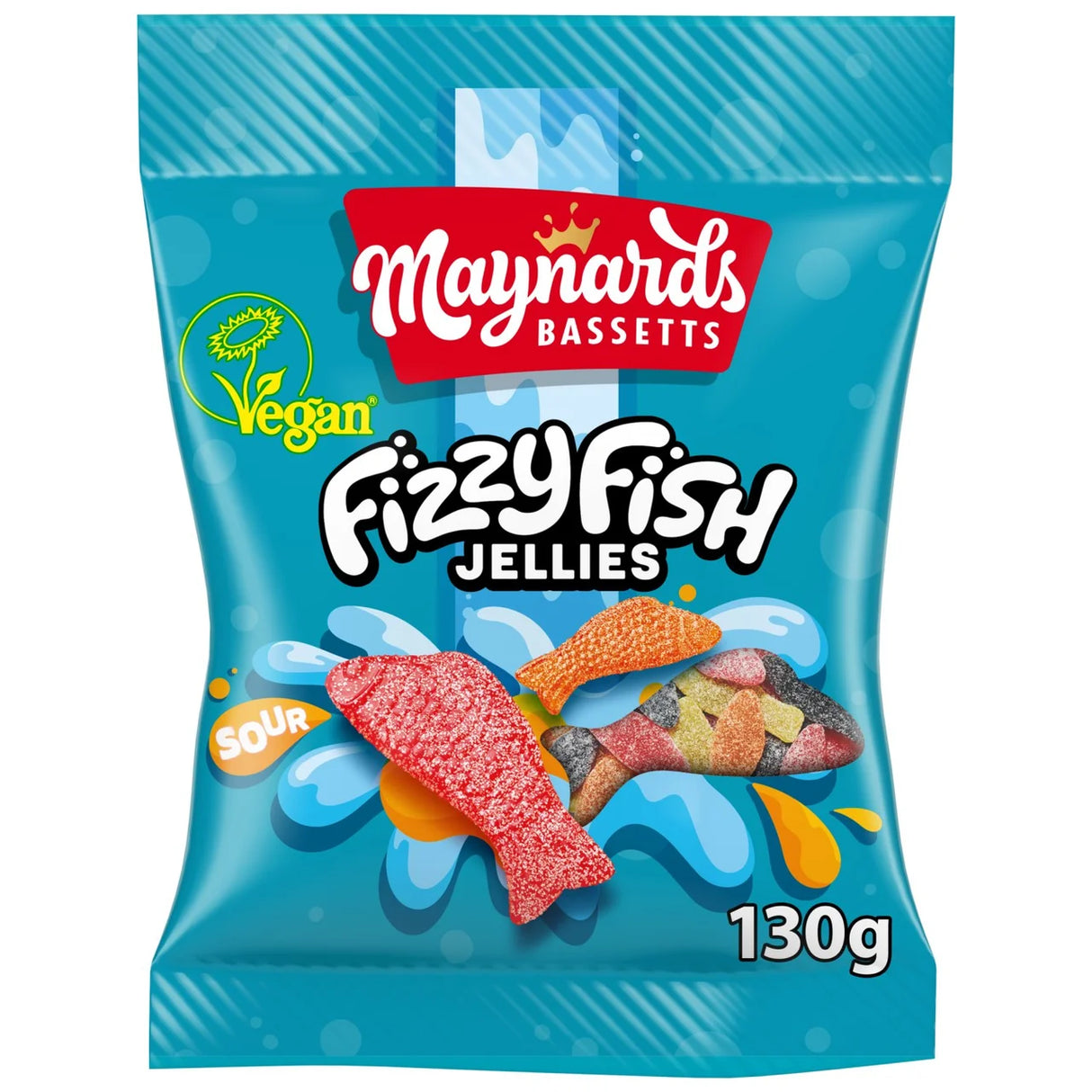 Maynards Bassetts Fizzy Fish Sweets Bag £1.35 Pm 130g