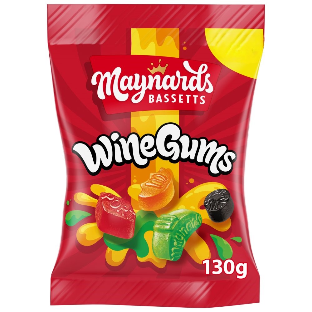 Maynards Bassetts Wine Gums Sweets Bag £1.35 Pm 130g