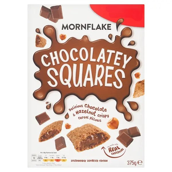 Mornflakes Chocolatey Squares Plus Pm 2.49 375g